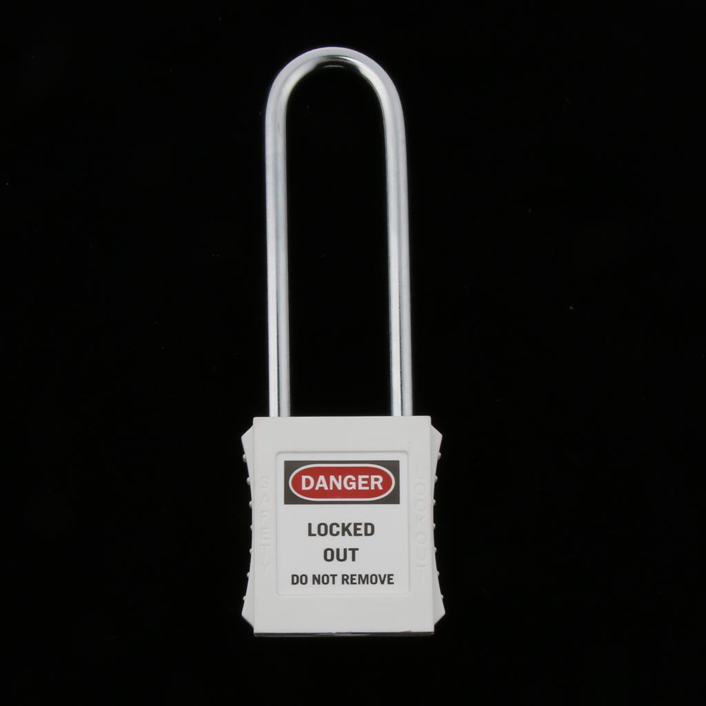 Safety Security Lockout Padlock Keyed Different, PA, Stainless Steel White 2