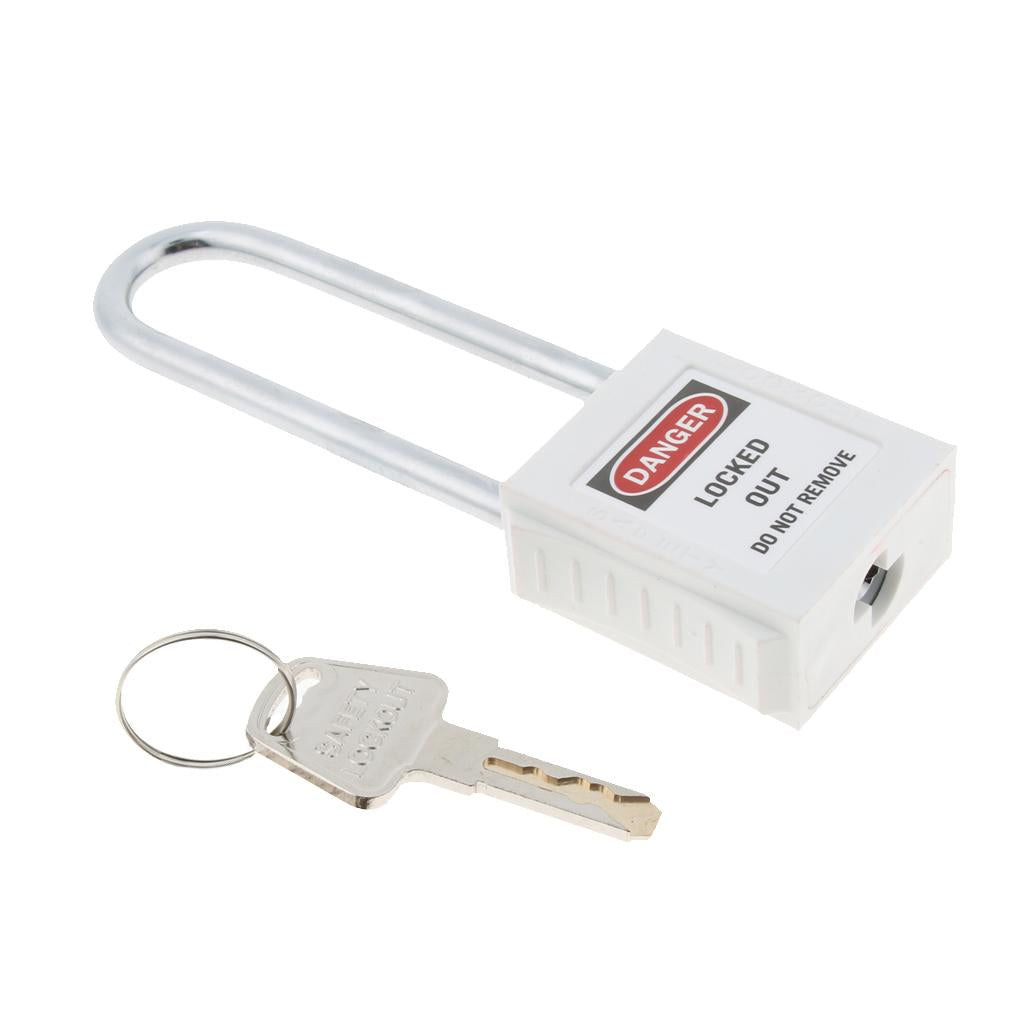 Safety Security Lockout Padlock Keyed Different, PA, Stainless Steel White 2