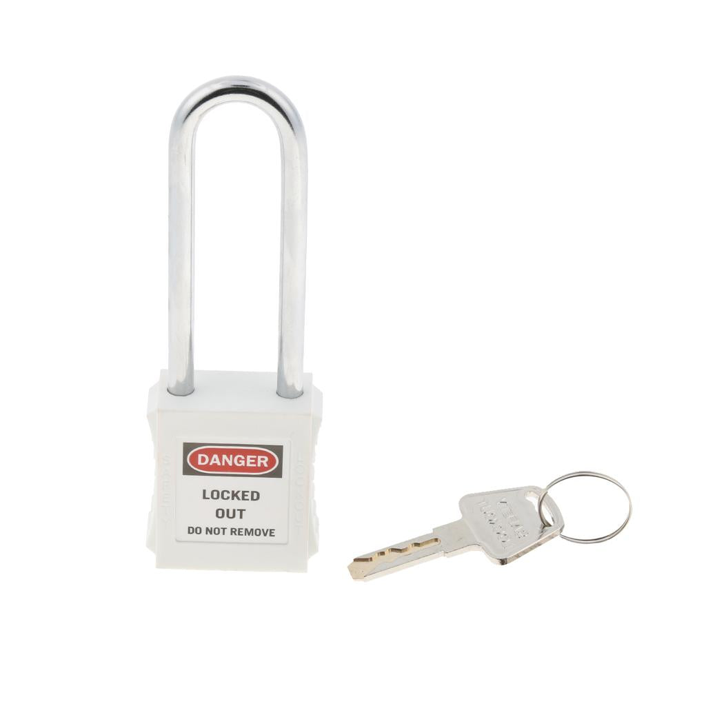 Safety Security Lockout Padlock Keyed Different, PA, Stainless Steel White 2