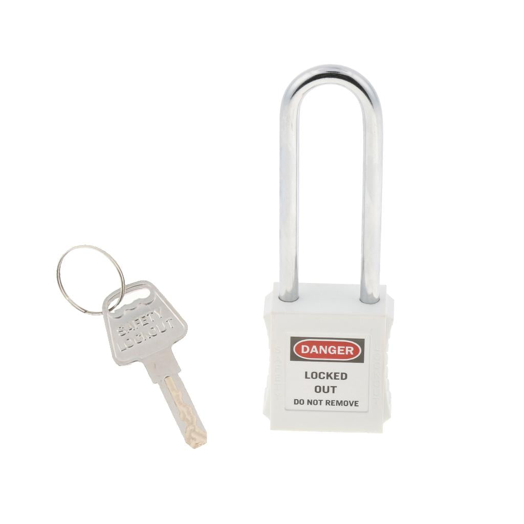 Safety Security Lockout Padlock Keyed Different, PA, Stainless Steel White 2