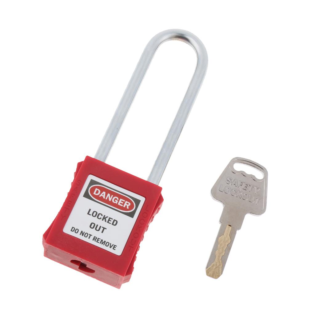 Safety Security Lockout Padlock Keyed Different, PA, Stainless Steel Red 2