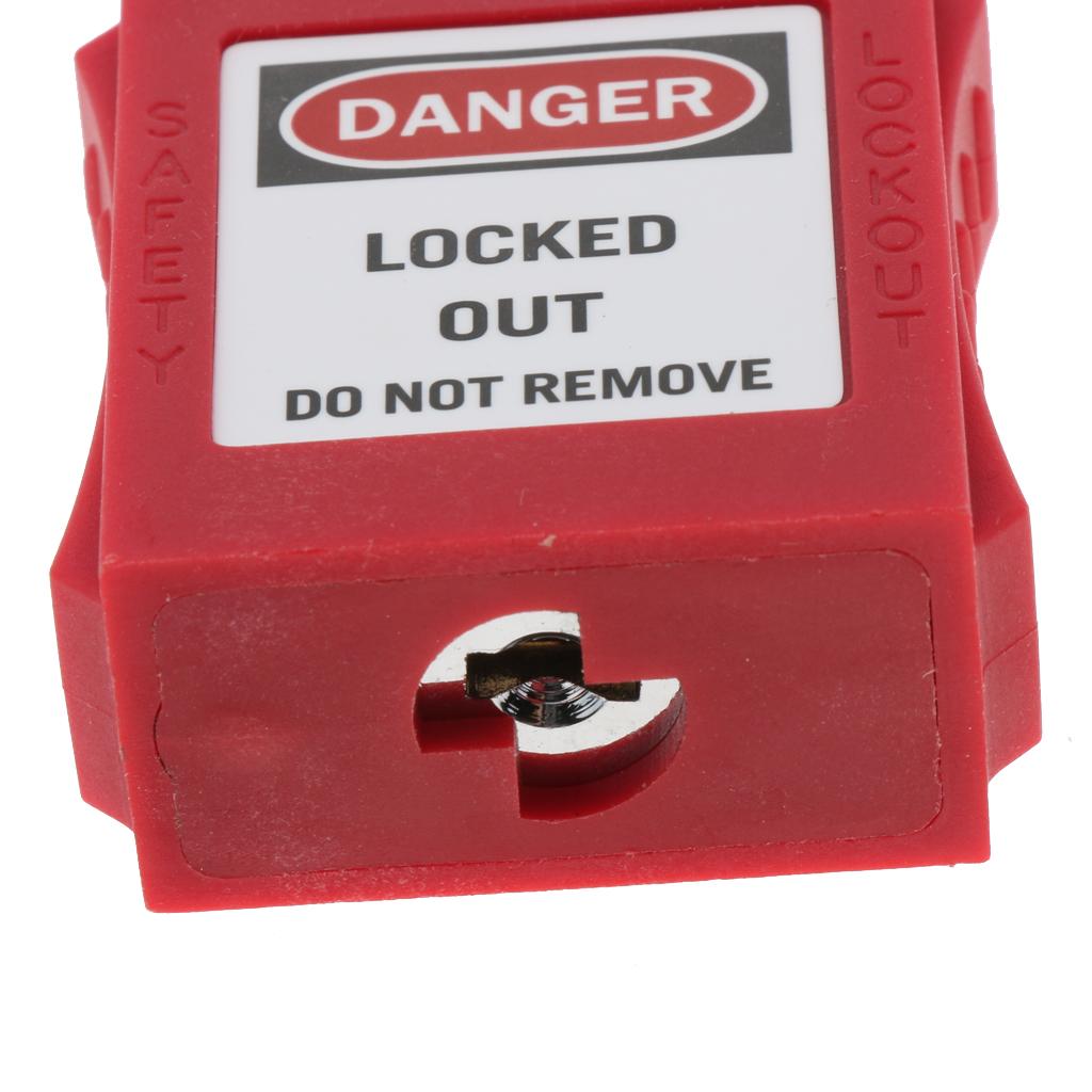 Safety Security Lockout Padlock Keyed Different, PA, Stainless Steel Red 2