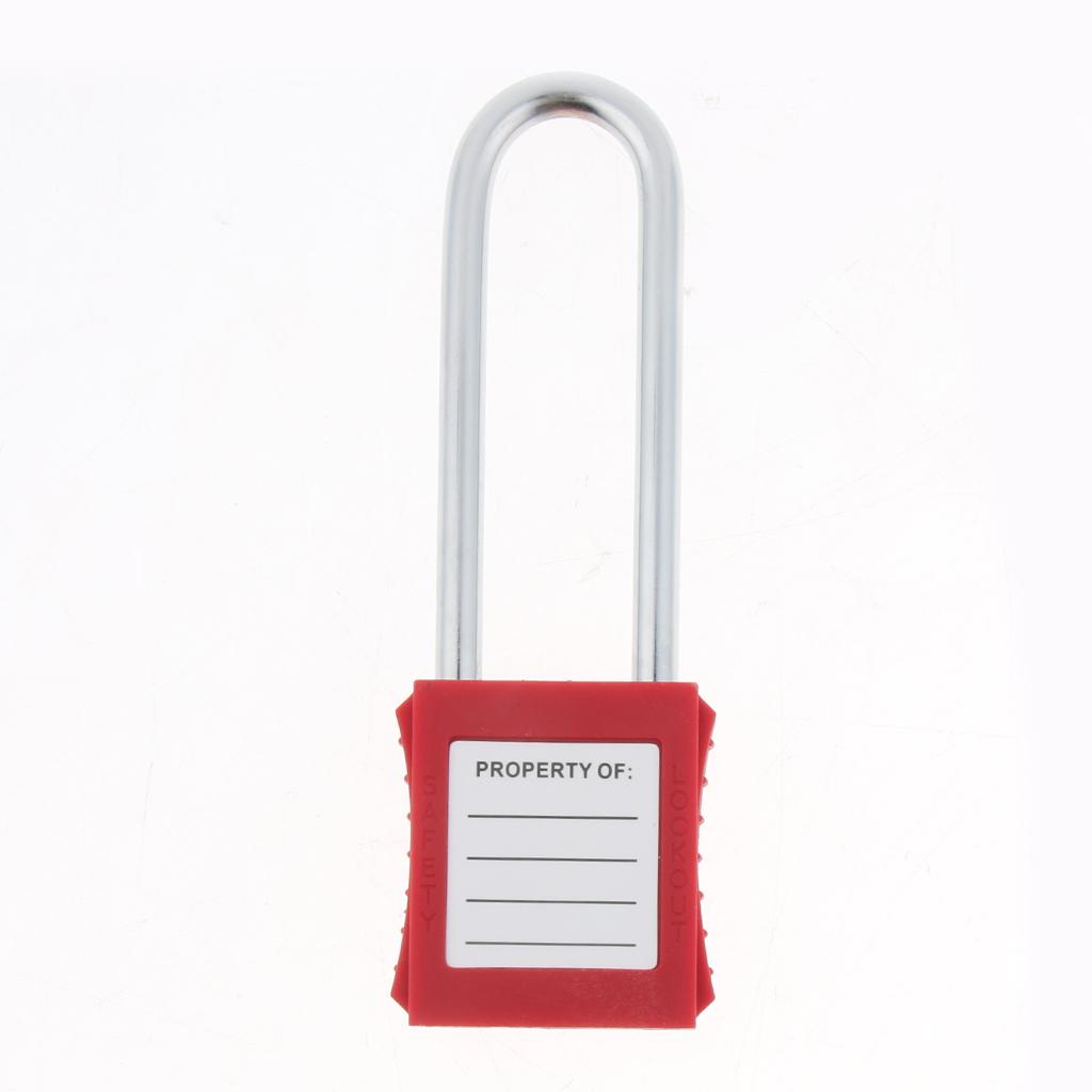 Safety Security Lockout Padlock Keyed Different, PA, Stainless Steel Red 2