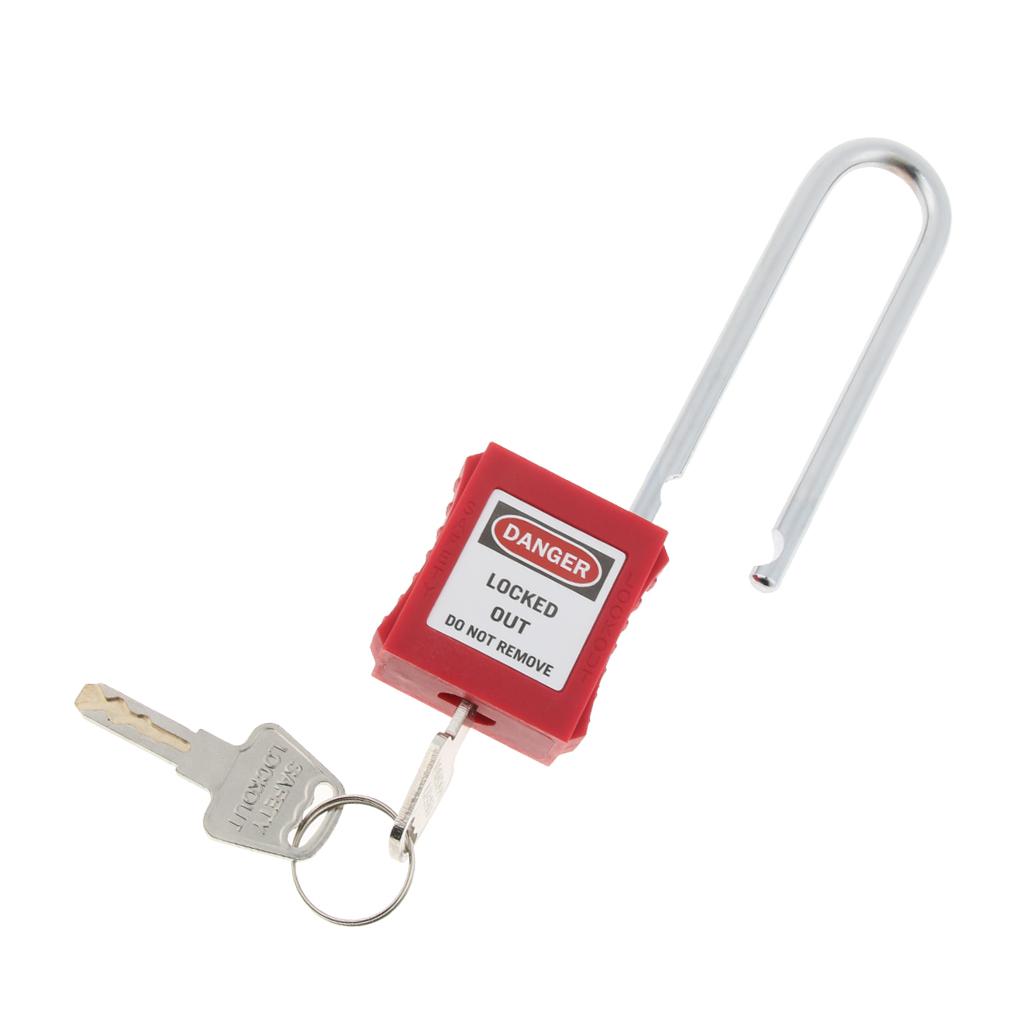 Safety Security Lockout Padlock Keyed Different, PA, Stainless Steel Red 2