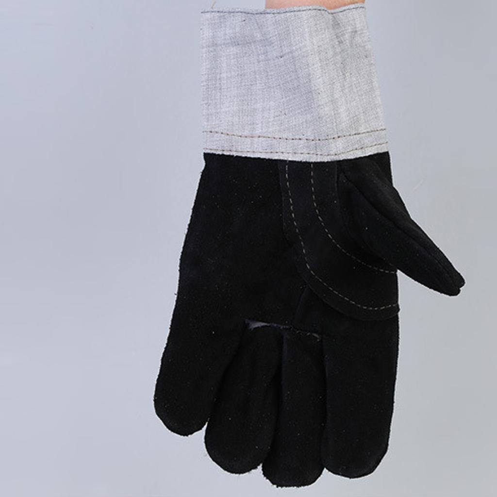 Welding Gloves Leather BBQ Camping Cooking Weld Gloves Gloves Mitts 270mm