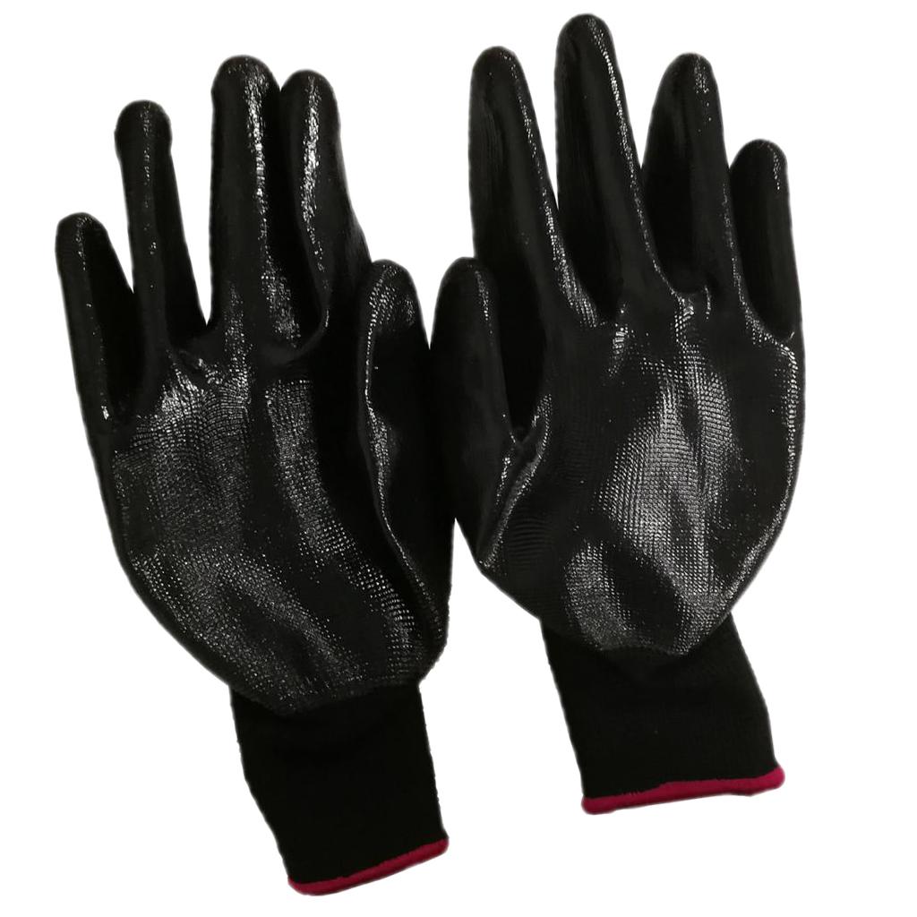 Seamless Nylon Knit Nitrile Coated Work Gloves, Garden Gloves, Multi Purpose B