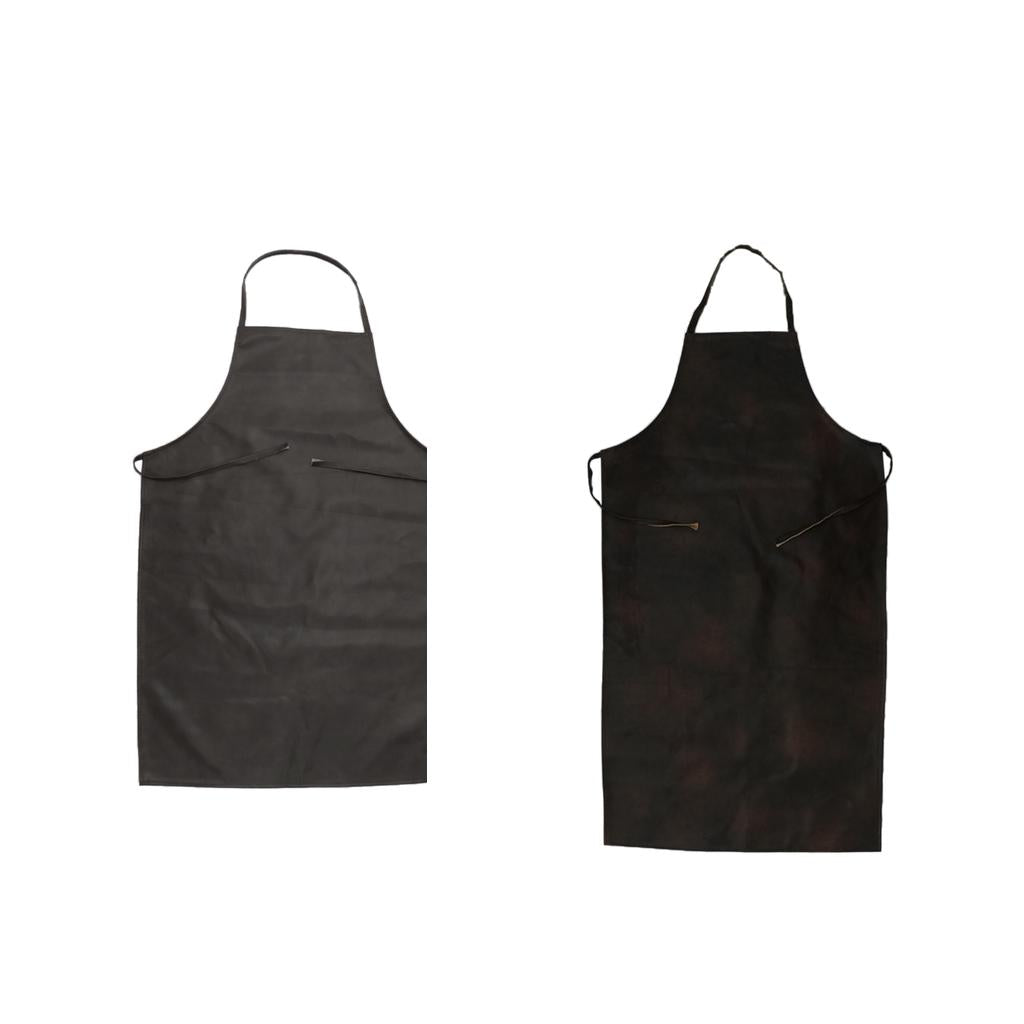 Leather Waterproof Anti-Oil Apron Home Restaurant Kitchen Cooking 116*65cm