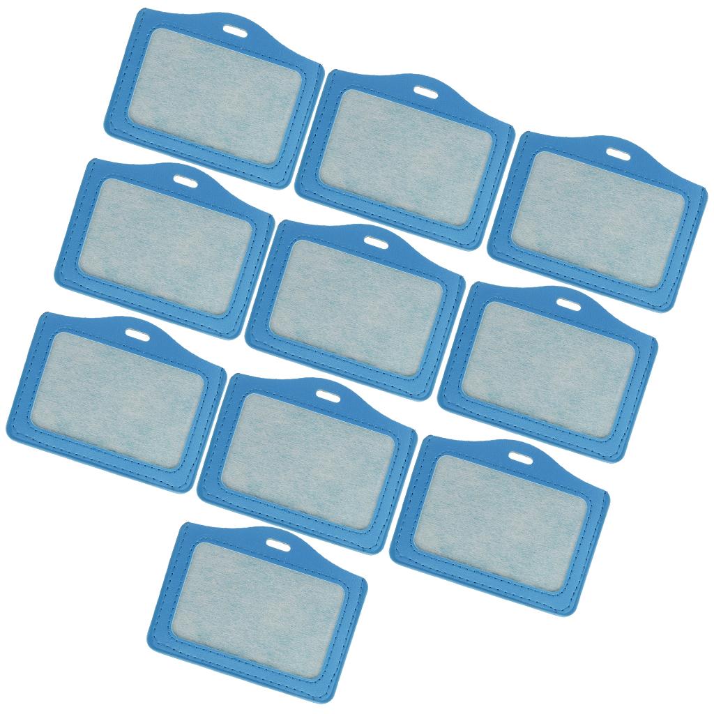 10 Pieces Credit Card Bus Pass ID Badge Holder Protector  Light Blue