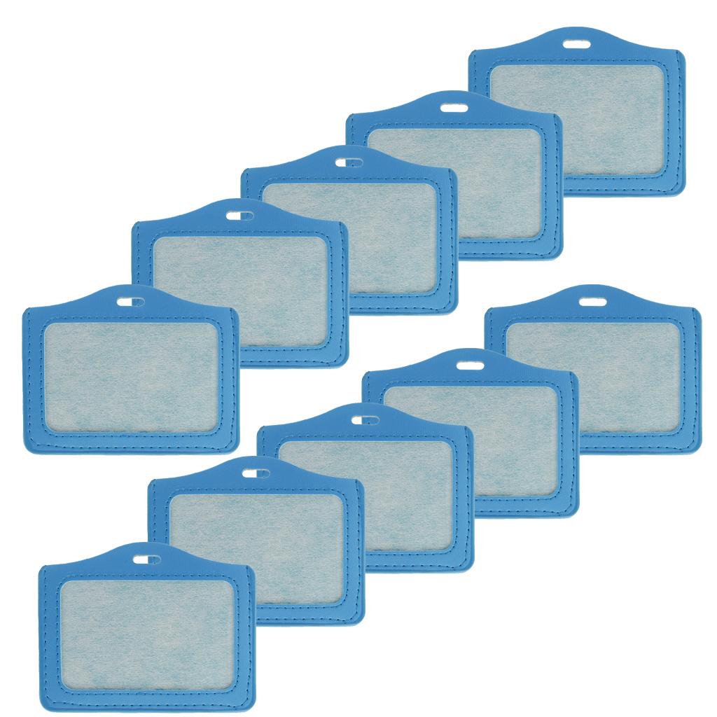 10 Pieces Credit Card Bus Pass ID Badge Holder Protector  Light Blue