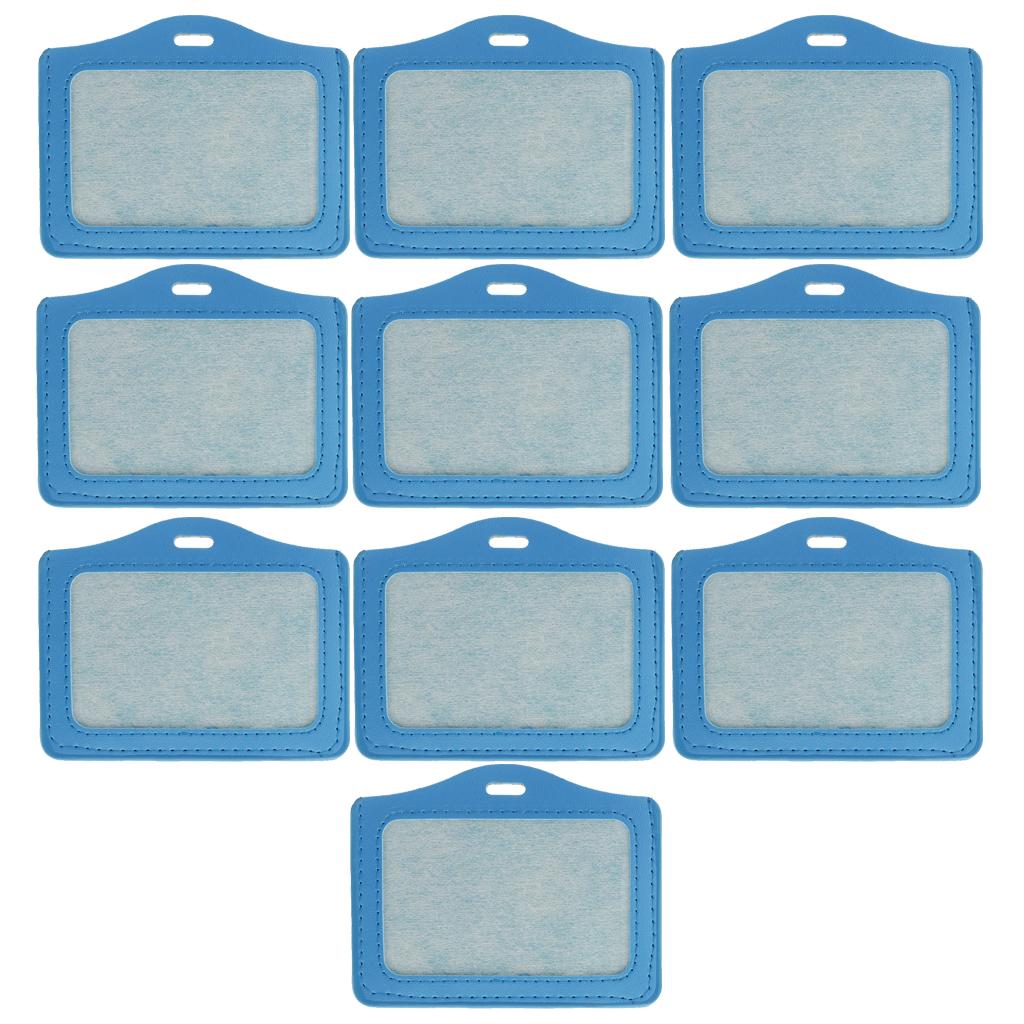 10 Pieces Credit Card Bus Pass ID Badge Holder Protector  Light Blue