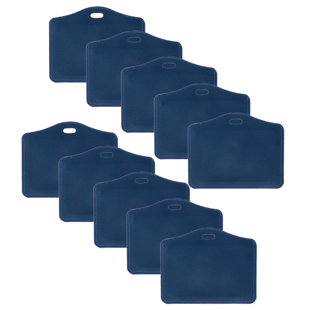 10 Pieces Credit Card Bus Pass ID Badge Holder Protector  Dark Blue