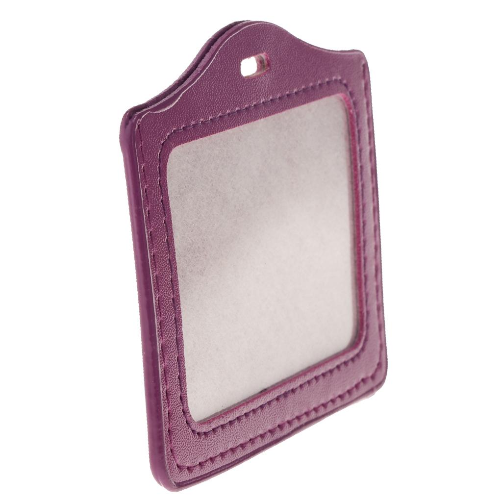 4x10 Pieces Credit Card Bus Pass ID Badge Holder Protector Purple