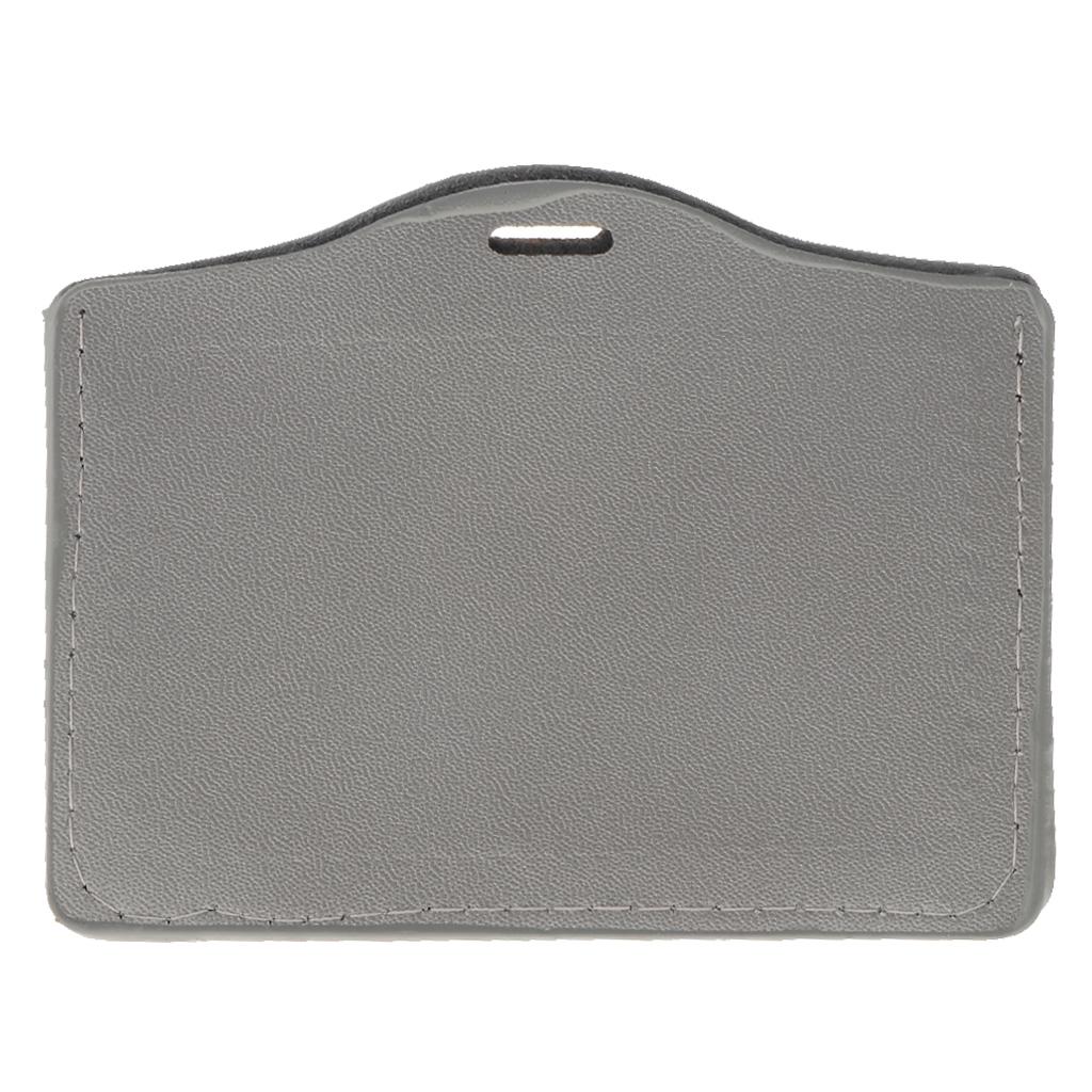 10 Pieces Credit Card Bus Pass ID Badge Holder Protector  Grey