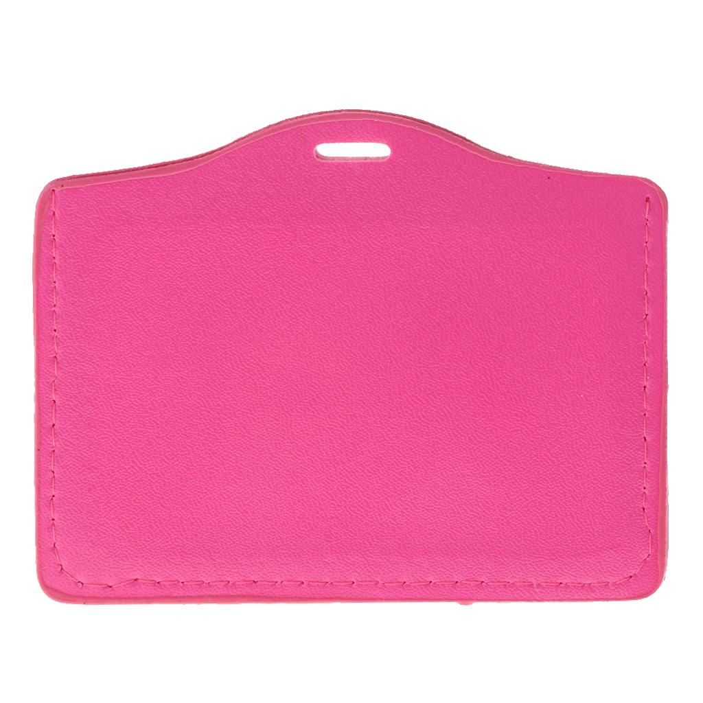 10 Pieces Credit Card Bus Pass ID Badge Holder Protector  Pink