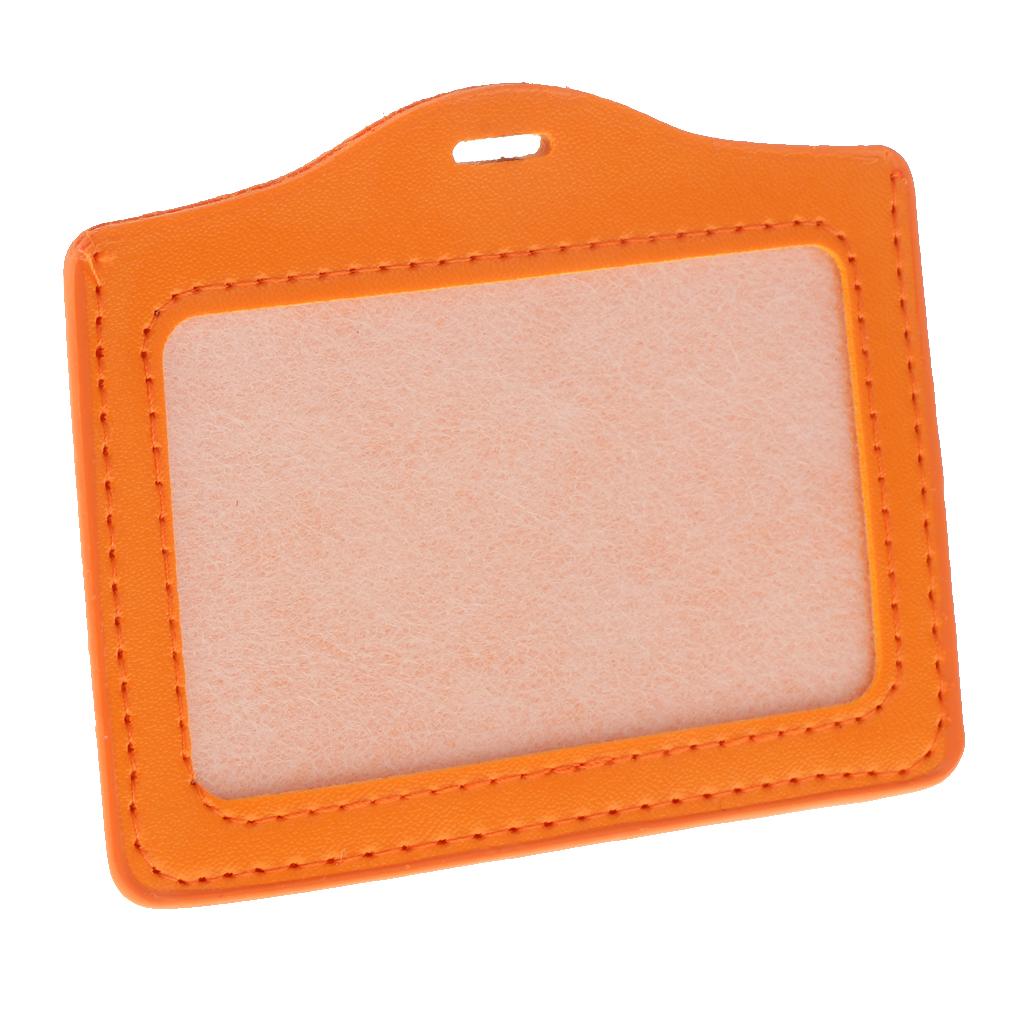 10 Pieces Credit Card Bus Pass ID Badge Holder Protector  Orange