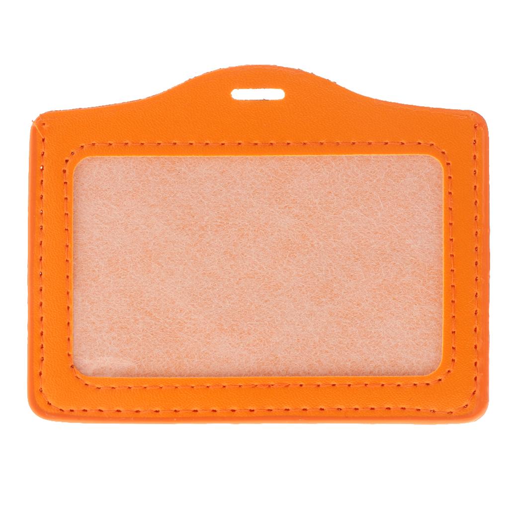 10 Pieces Credit Card Bus Pass ID Badge Holder Protector  Orange