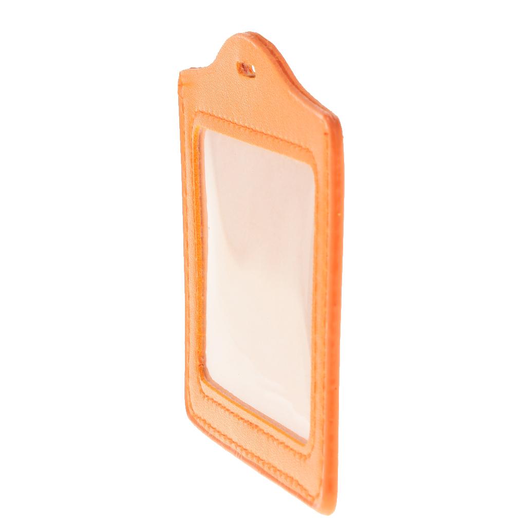 10 Pieces Credit Card Bus Pass ID Badge Holder Protector  Orange