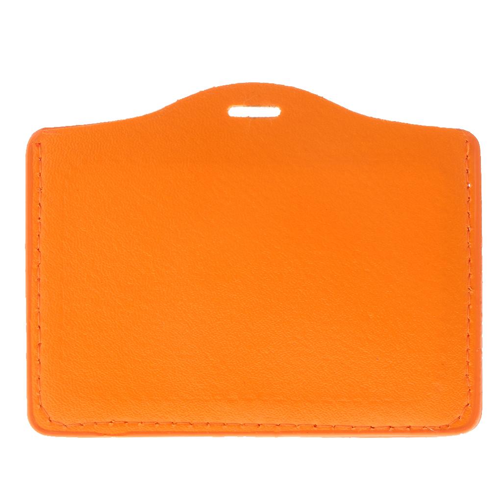 10 Pieces Credit Card Bus Pass ID Badge Holder Protector  Orange