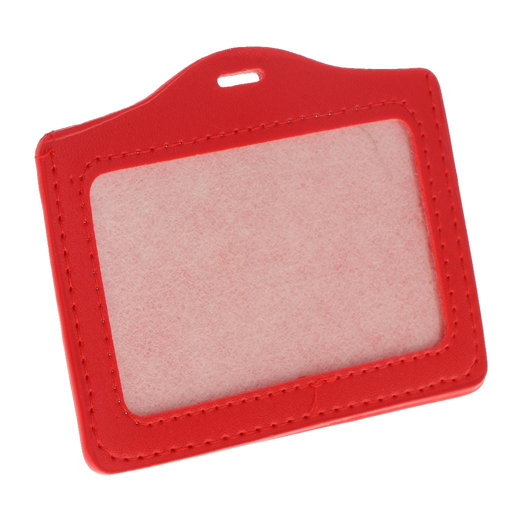 10 Pieces Credit Card Bus Pass ID Badge Holder Protector  Red