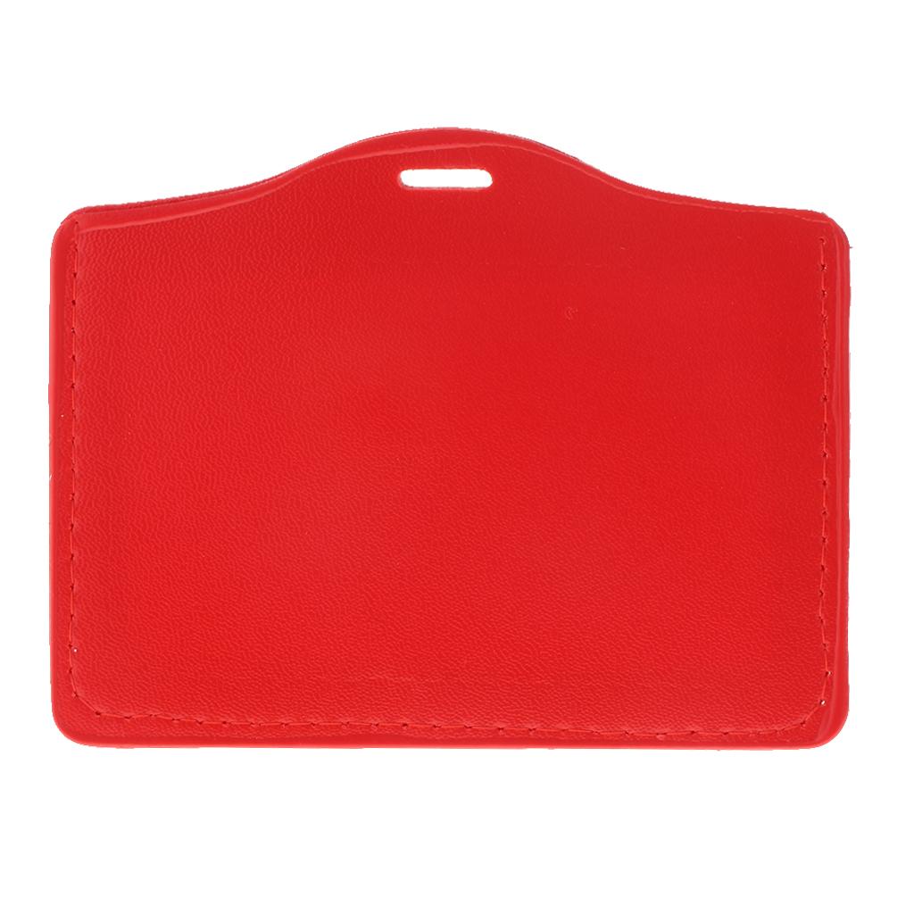 10 Pieces Credit Card Bus Pass ID Badge Holder Protector  Red