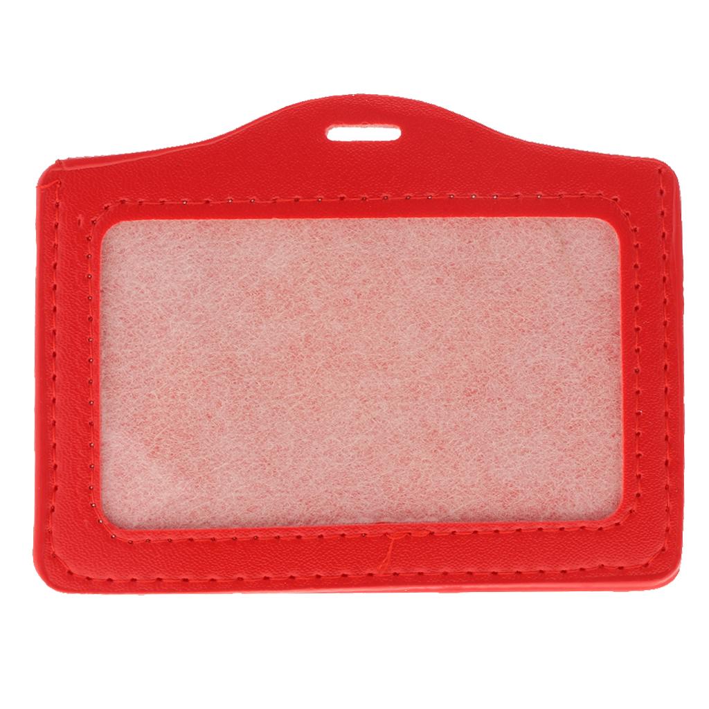 10 Pieces Credit Card Bus Pass ID Badge Holder Protector  Red