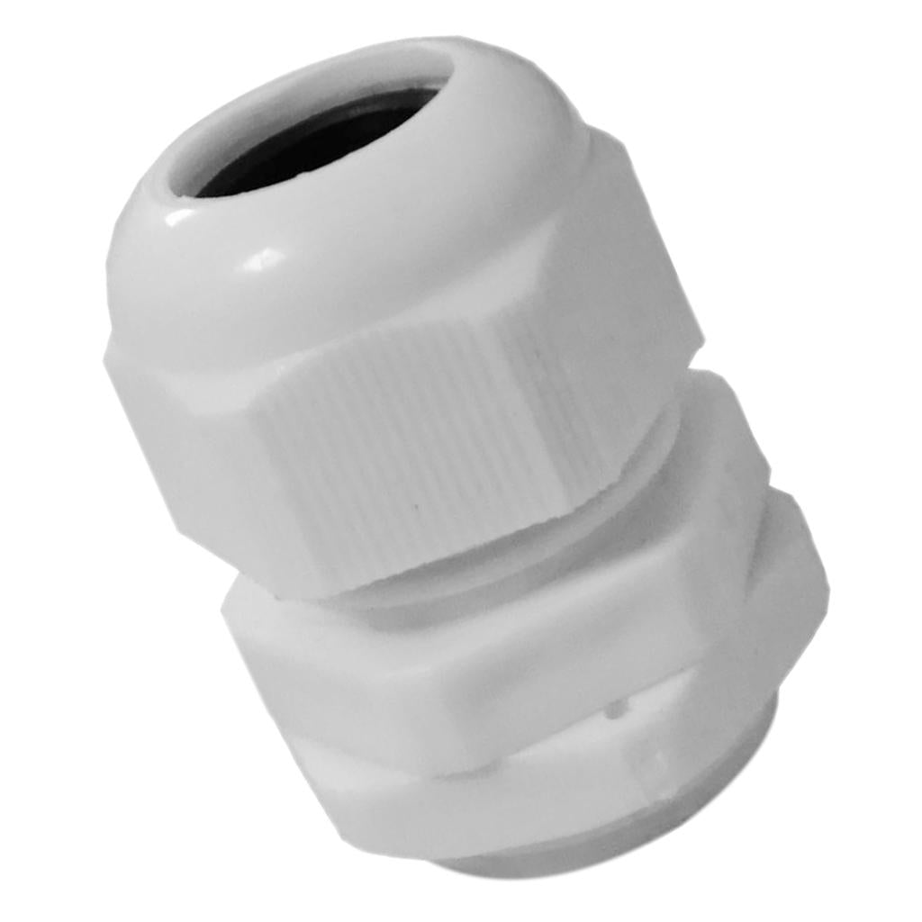 Waterproof IP68 Nylon Cable Gland Joints White Cord Connector PG 7