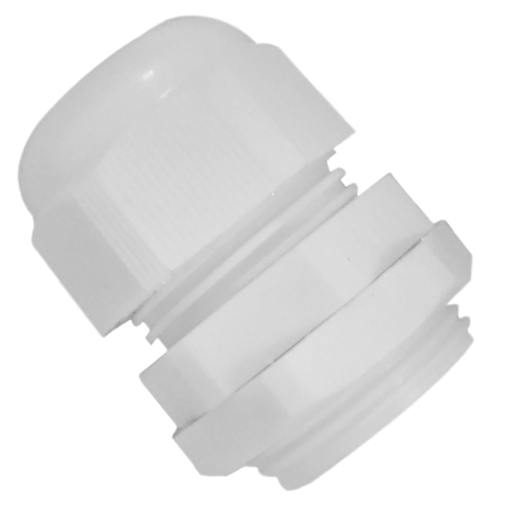 Waterproof IP68 Nylon Cable Gland Joints White Cord Connector PG 7