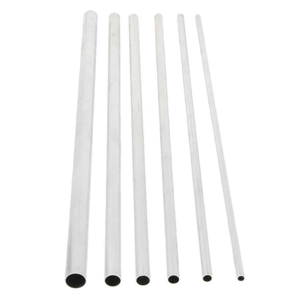 50cm x 6063 Aluminium Alloy Round Tube Pipe Pole Hollow Shaft OD.  8mm