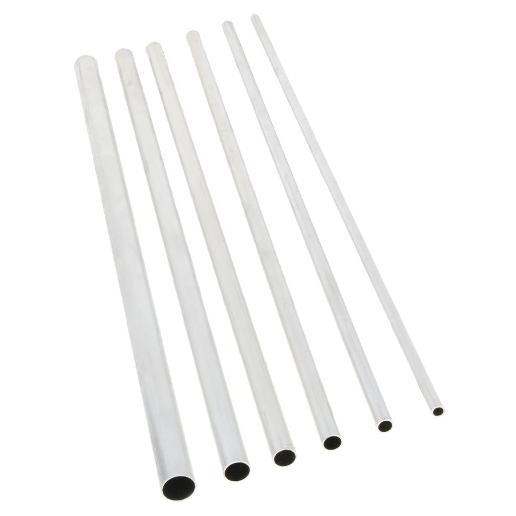 50cm x 6063 Aluminium Alloy Round Tube Pipe Pole Hollow Shaft OD.  8mm