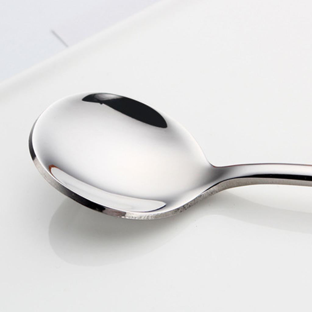 Stainless Steel Long Handle Spoon Set Mixing Spoon Coffee Tea Spoons Black