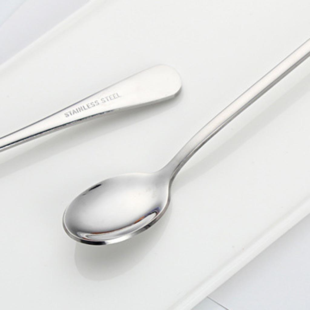 Stainless Steel Long Handle Spoon Set Mixing Spoon Coffee Tea Spoon  Rose Gold