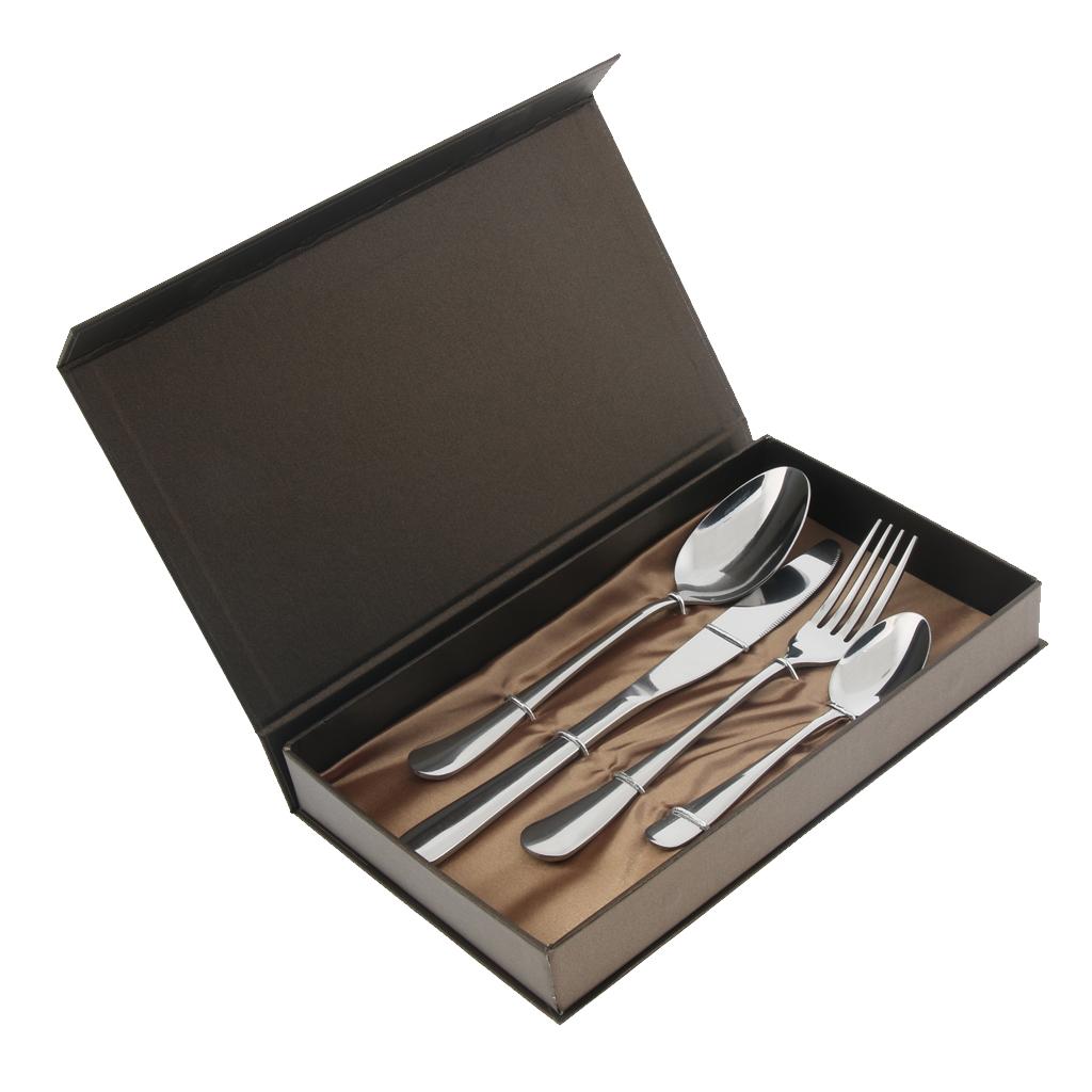 Stainless Steel Flatware Set Knife Fork Spoon Steak Cutlery Set Silver