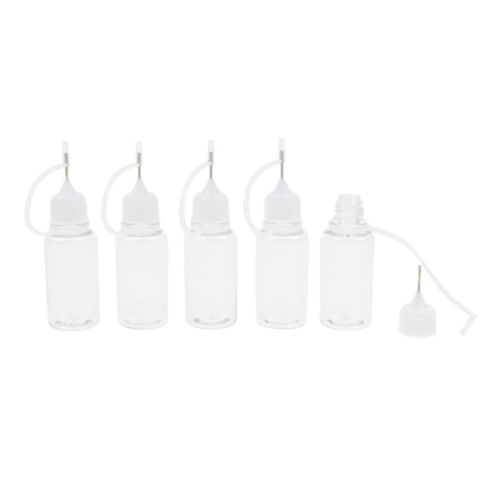 5Pcs 15ml Squeeze Bottle Water Bottle Needle Tip Dropper Juice Storage Bottle