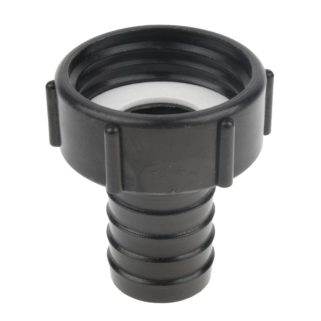 IBC Tote Tank Adapter Coarse Thread Water Tank Connector Fitting Black 38mm