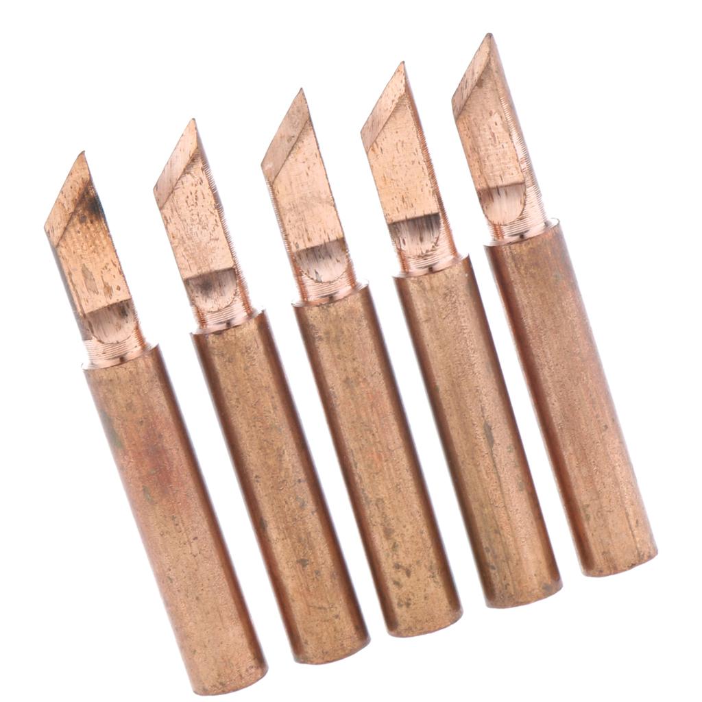 5pcs 936 Pure Copper Lead free Solder Iron Tips Soldering Tool 900M-T-K