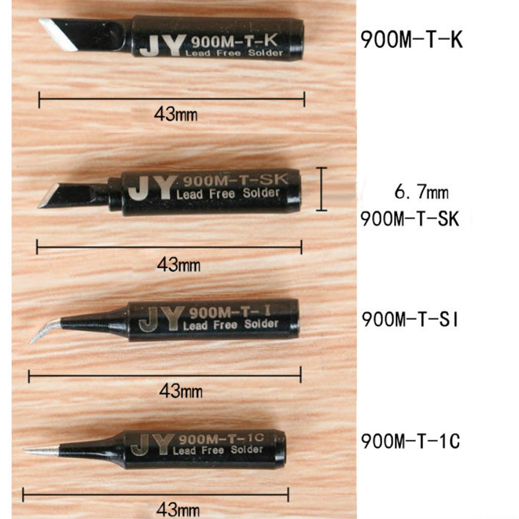 5pcs 936 Pure Copper Lead free Solder Iron Tips Soldering Tool 900M-T-K