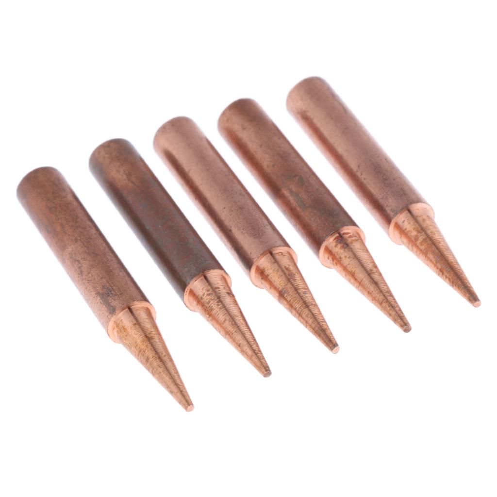 5pcs 936 Pure Copper Lead free Solder Iron Tips Soldering Tool 900M-T-B