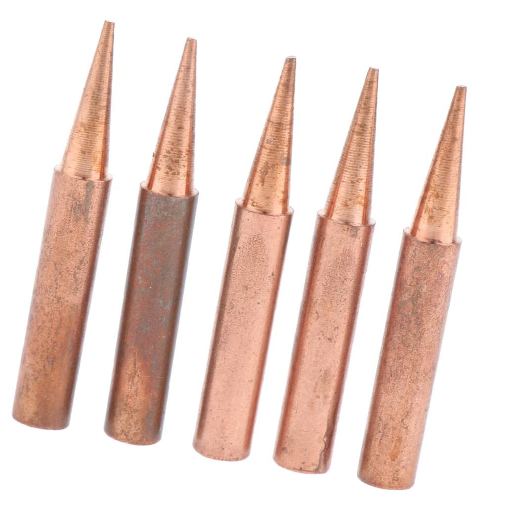 5pcs 936 Pure Copper Lead free Solder Iron Tips Soldering Tool 900M-T-B