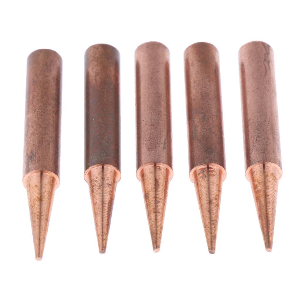 5pcs 936 Pure Copper Lead free Solder Iron Tips Soldering Tool 900M-T-B