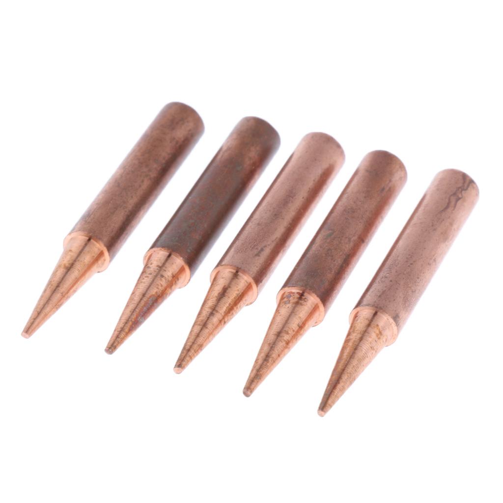 5pcs 936 Pure Copper Lead free Solder Iron Tips Soldering Tool 900M-T-B