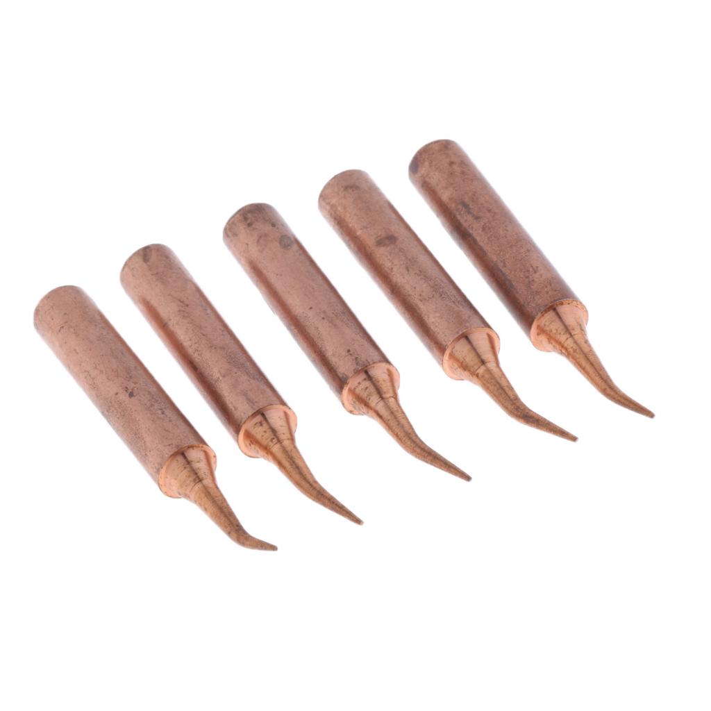 5pcs 936 Pure Copper Lead free Solder Iron Tips Soldering Tool 900M-T-SI