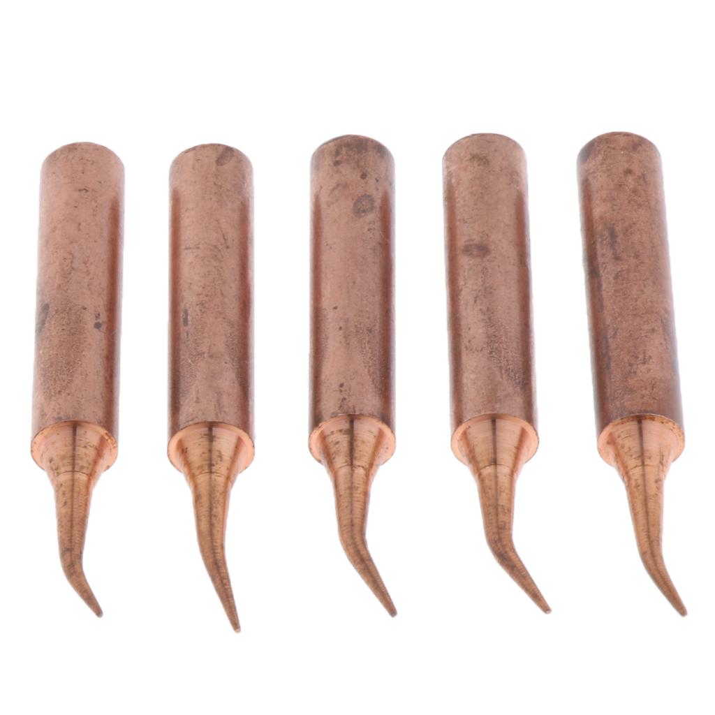 5pcs 936 Pure Copper Lead free Solder Iron Tips Soldering Tool 900M-T-SI