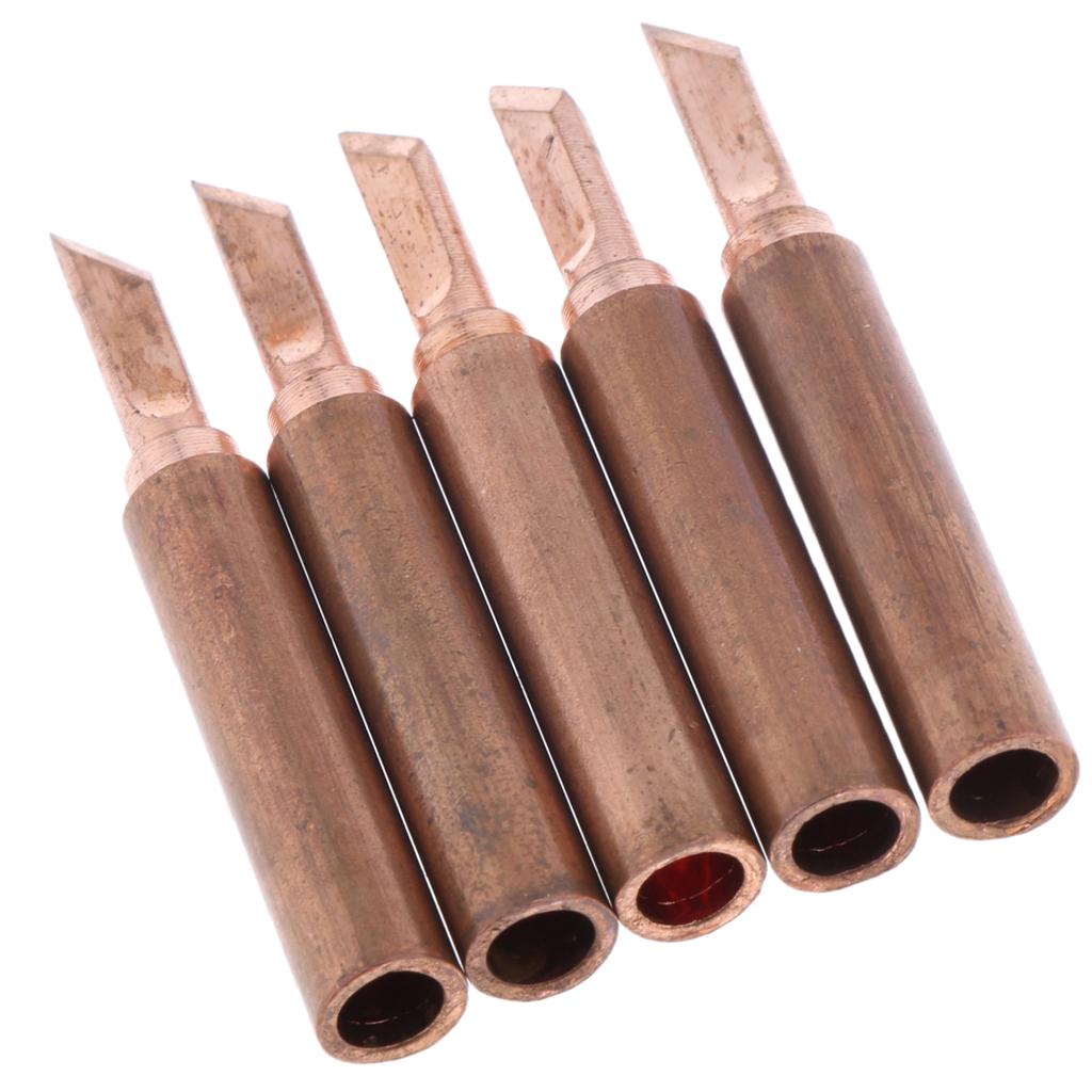 5pcs 936 Pure Copper Lead free Solder Iron Tips Soldering Tool 900M-T-SK