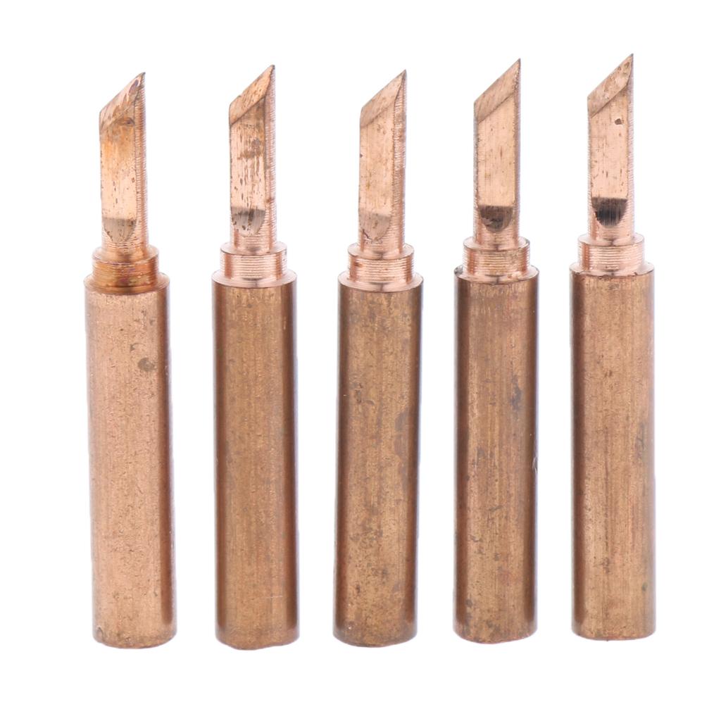 5pcs 936 Pure Copper Lead free Solder Iron Tips Soldering Tool 900M-T-SK