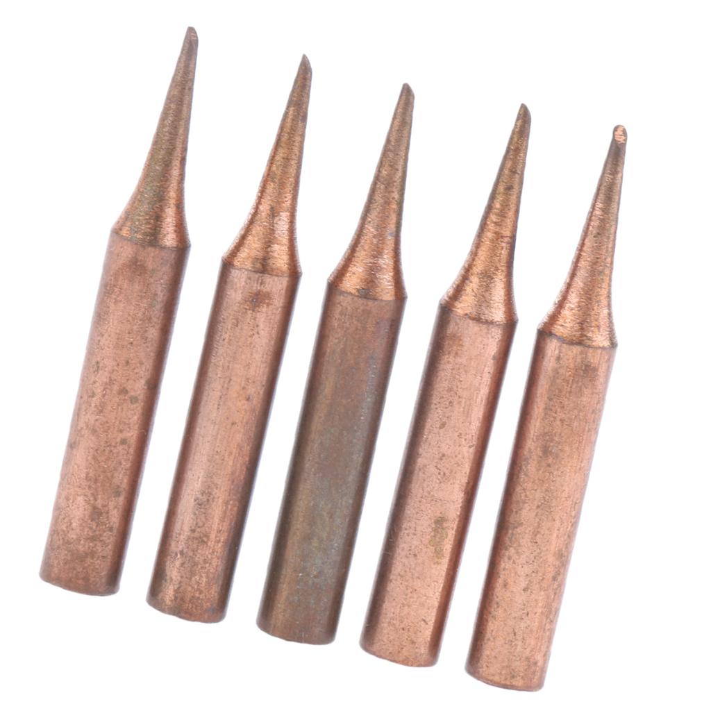 5pcs 936 Pure Copper Lead free Solder Iron Tips Soldering Tool 900M-T-1C