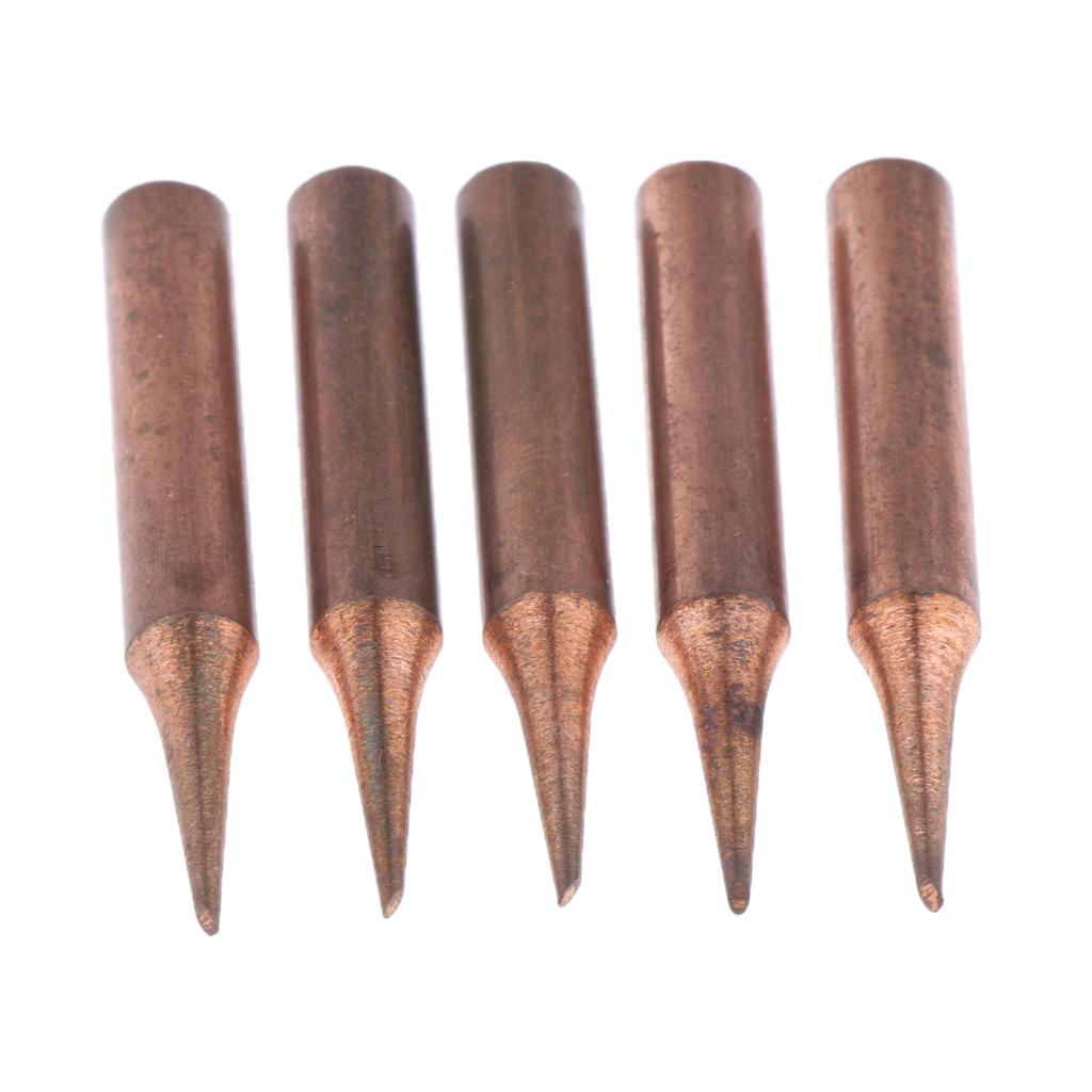 5pcs 936 Pure Copper Lead free Solder Iron Tips Soldering Tool 900M-T-1C