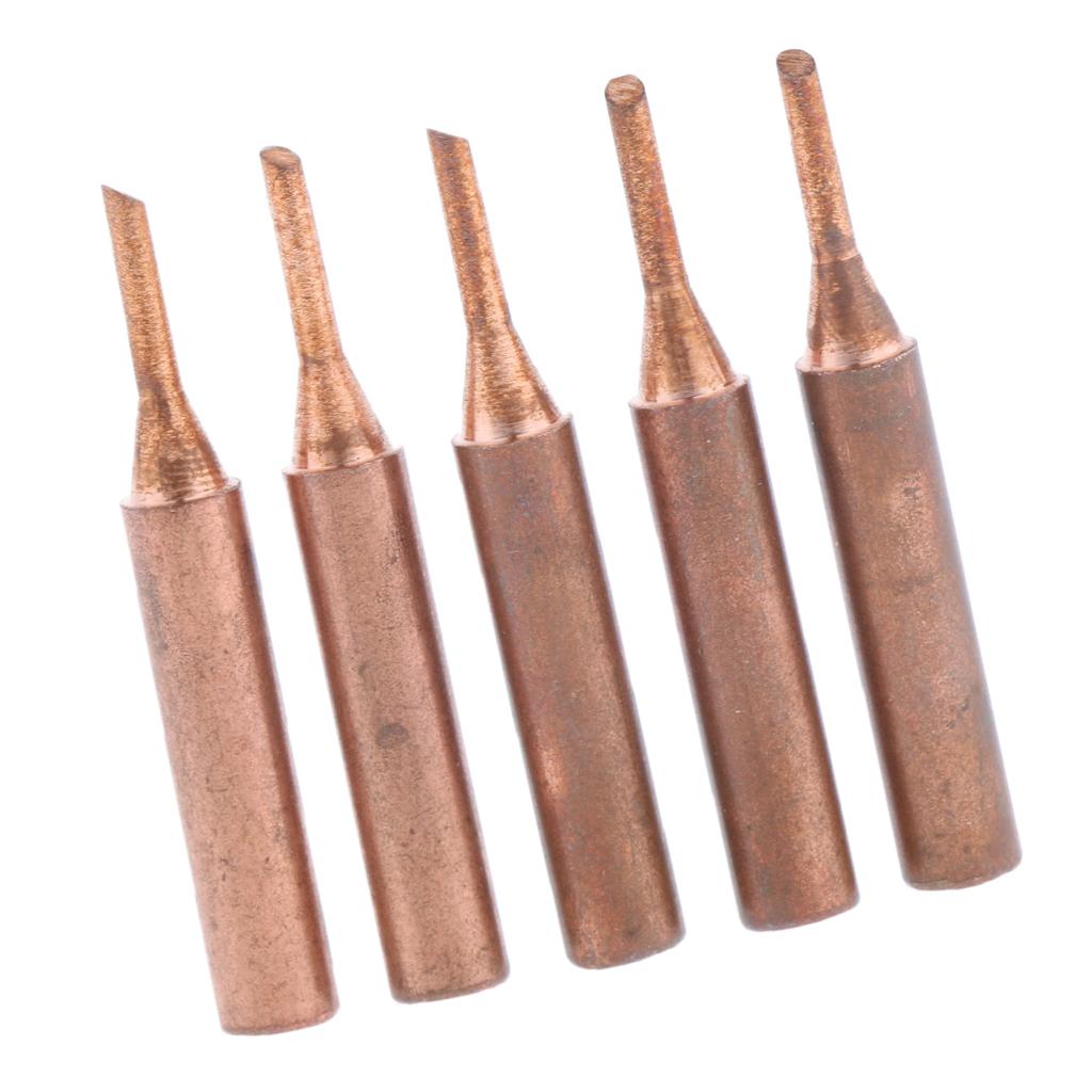 5pcs 936 Pure Copper Lead free Solder Iron Tips Soldering Tool 900M-T-2C