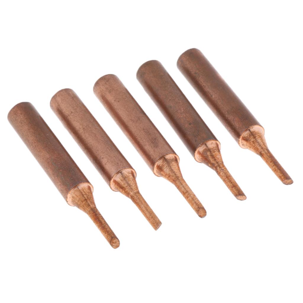 5pcs 936 Pure Copper Lead free Solder Iron Tips Soldering Tool 900M-T-2C