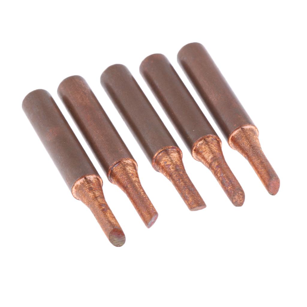 5pcs 936 Pure Copper Lead free Solder Iron Tips Soldering Tool 900M-T-3C