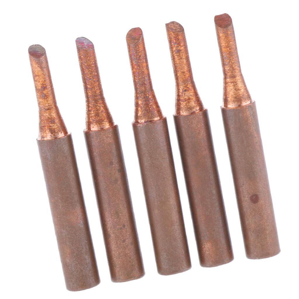 5pcs 936 Pure Copper Lead free Solder Iron Tips Soldering Tool 900M-T-3C